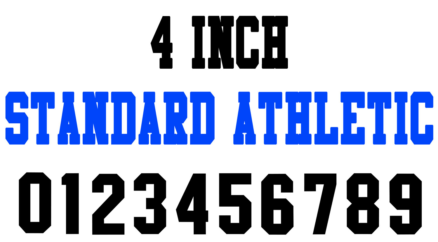 NumberStencils.Net - 4 Inch Standard Athletic Number Stencils (100