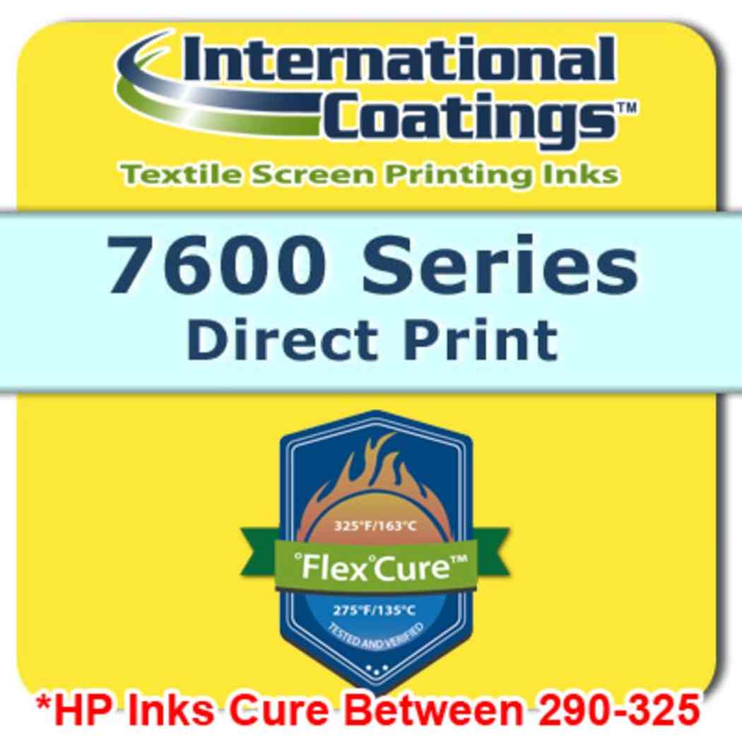 International Coatings 7697 HP Low Bleed Gold 7600 Series Direct Print Screen Printing Ink