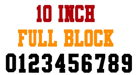 10 Inch Full Block Number Stencils (100 Sheet Packs) 