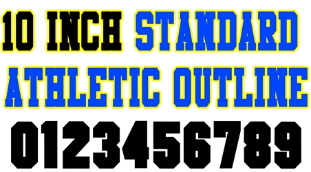 10 Inch Standard Athletic Outline Number Stencils (100 Sheet Packs) 