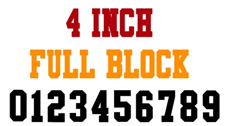4 Inch Full Block Number Stencils (100 Sheet Packs) 
