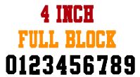 4 Inch Full Block Number Stencils (100 Sheet Packs) 
