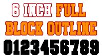 6 inch full block outline stencils