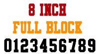 8 Inch Full Block Number Stencils (100 Sheet Packs) 