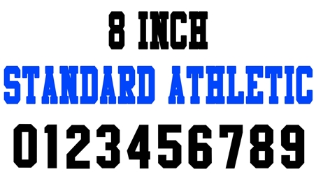 8 Inch Standard Athletic Number Stencils (100 Sheet Packs) 