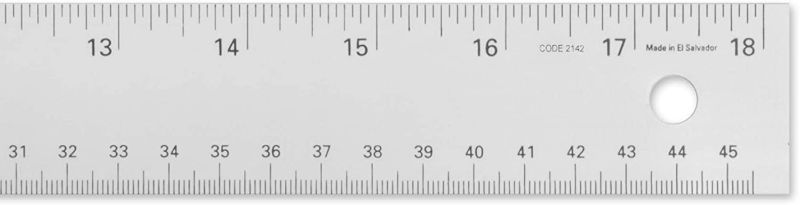 T Square Ruler 18 Inch Aluminum 18-Inch Non-Slip T-Square