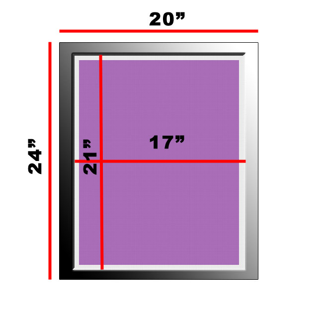 Aluminum Screen Frames 160 White Mesh 20x24  4 pack. 