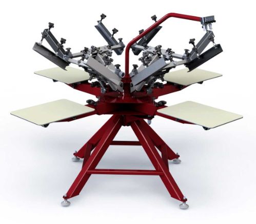 Anatol Thunder manual screen printing press 4 color 4 station 