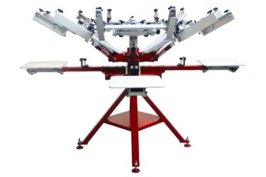 Anatol Tornado manual screen printing press 6 color 4 station compact design