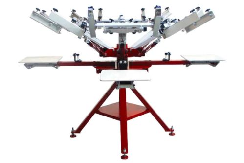 Anatol Tornado manual screen printing press 6 color 4 station compact design
