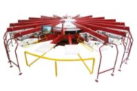 Oversized Anatol VOLT XL press showing its extended print area, servo indexer, and electric drive system for large-format screen printing.