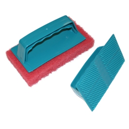 Handle With Red Scrub Pad