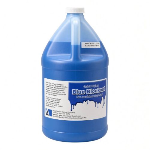 Atlas Quick Drying Blue Blockout Gallon for Screen Printing Emulsion Touch-Ups