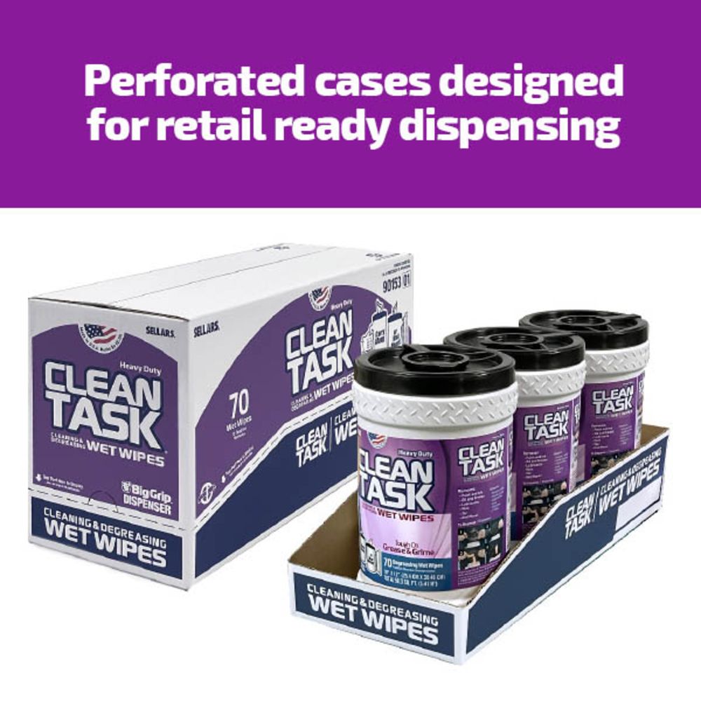 Wet Task Container Clean Task™ Cleaning & Degreasing Wet Wipe Dispenser
