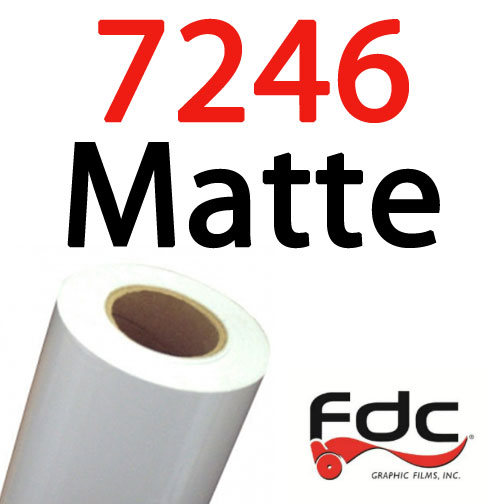 FDC 7246 Matte White Economy Calendered Vinyl 20" x 25yds 7246, fdc, matte, vinyl
