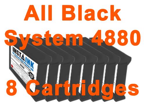 All Black Set Insta Ink 4880 Cartridges