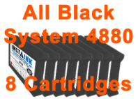 InstaInk All Black System for Epson 4880 – set of 8 cartridges