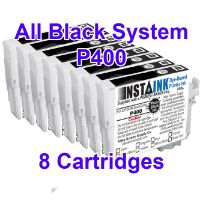 InstaInk All Black System for Epson P400 – set of 8 cartridges