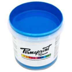 Permaprint Premium Glow Blue fluorescent water-based screen printing ink