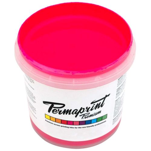 Permaprint Premium Glow Magenta fluorescent water-based screen printing ink