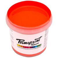 Permaprint Premium Glow Orange fluorescent water-based screen printing ink