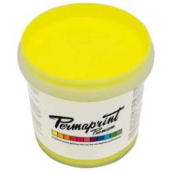 Permaprint Premium Glow Yellow fluorescent water-based screen printing ink
