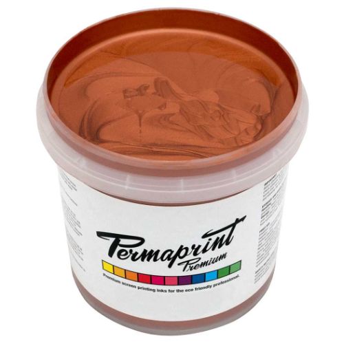 Permaset Aqua Copper metallic water-based textile screen printing ink
