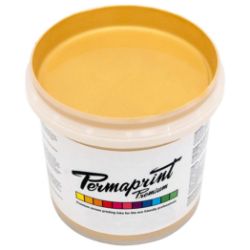 Permaprint Premium Pearl Gold metallic water-based screen printing ink