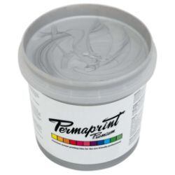 Permaprint Premium Pearl Silver metallic water-based screen printing ink