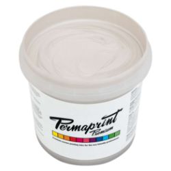Permaprint Premium Pearl White metallic water-based screen printing ink
