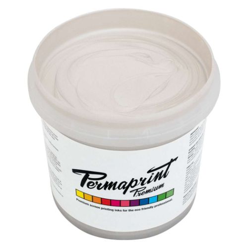 Permaprint Premium Pearl White metallic water-based screen printing ink
