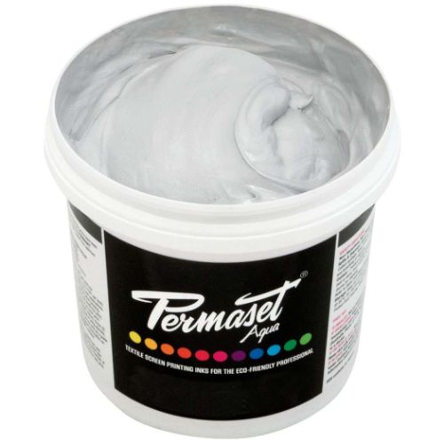 Permaset Aqua Bright Silver water-based metallic screen printing ink