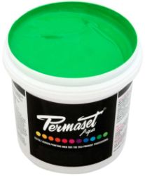 Permaset Aqua Supercover Glow Green Ink Liter