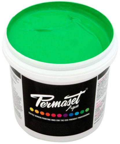 Permaset Aqua Supercover Glow Green Ink Liter