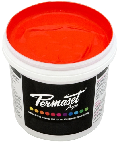 Permaset Aqua Supercover Glow Orange Ink Liter