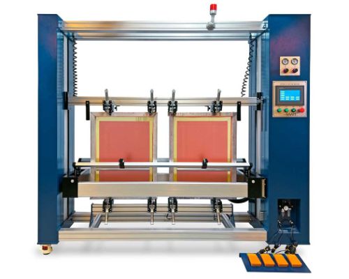 Pro Coat 25x36 automatic screen coater coating two screens simultaneously