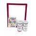 Screen Printing Supply Package #1 frame with ICC plastisol inks, color card, and screen