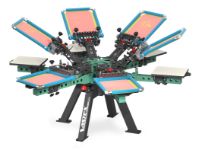 Vastex V2000HD 4 Color 6 Station Manual Screen Printing Press