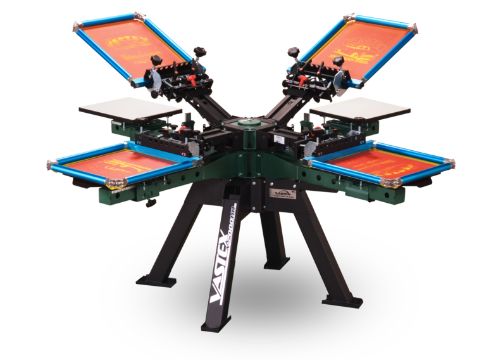 Vastex V2000HD 4 Color 4 Station Manual Screen Printing Press