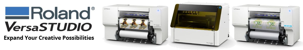 Roland VersaSTUDIO printer and cutter for apparel decoration