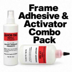 Frame Adhesive & Activator Combo Pack with CP-100 Instant Adhesive and Quick-Tac Refill Activator for Screen Printing Frames