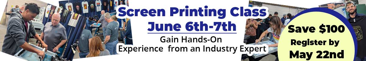 June Screen Printing Class